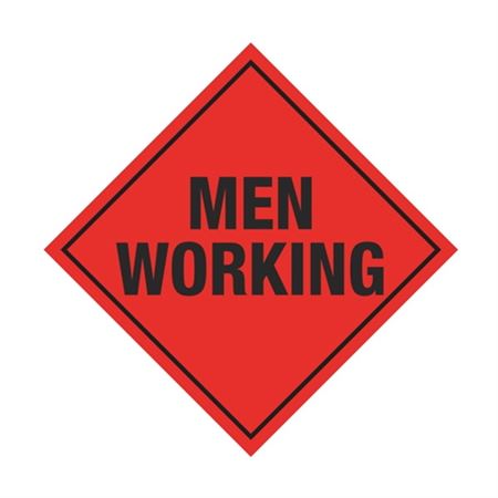 Men Working Roll-Up Sign